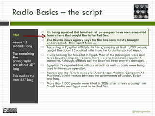 Basic tips for radio journalists | PPT