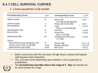 Fundamentals of Radiobiology: Cell Survival and Dose Response Models | PDF