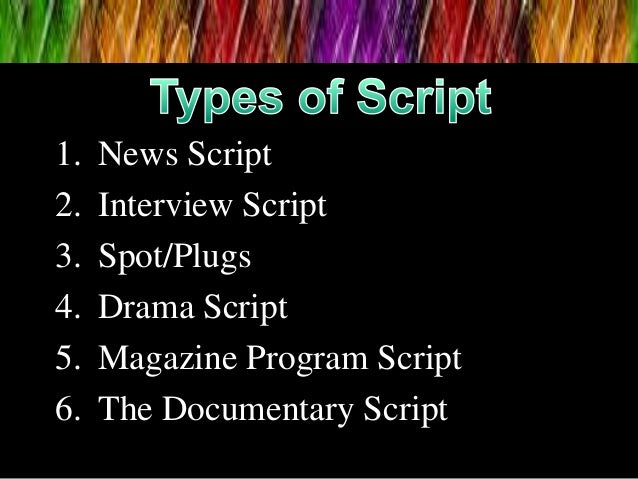 News format script writing