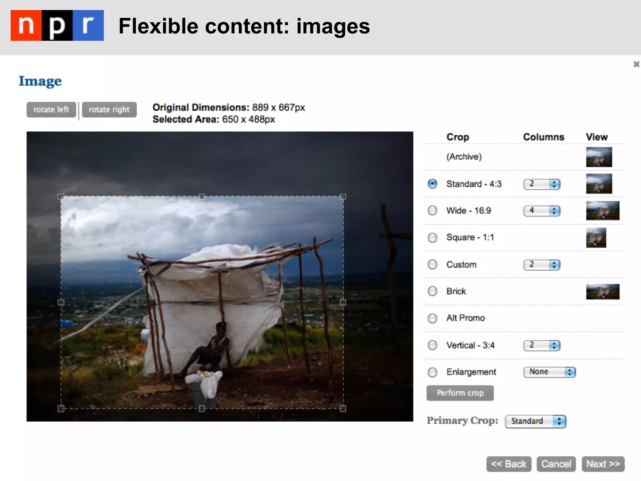 Flexible content: images
 