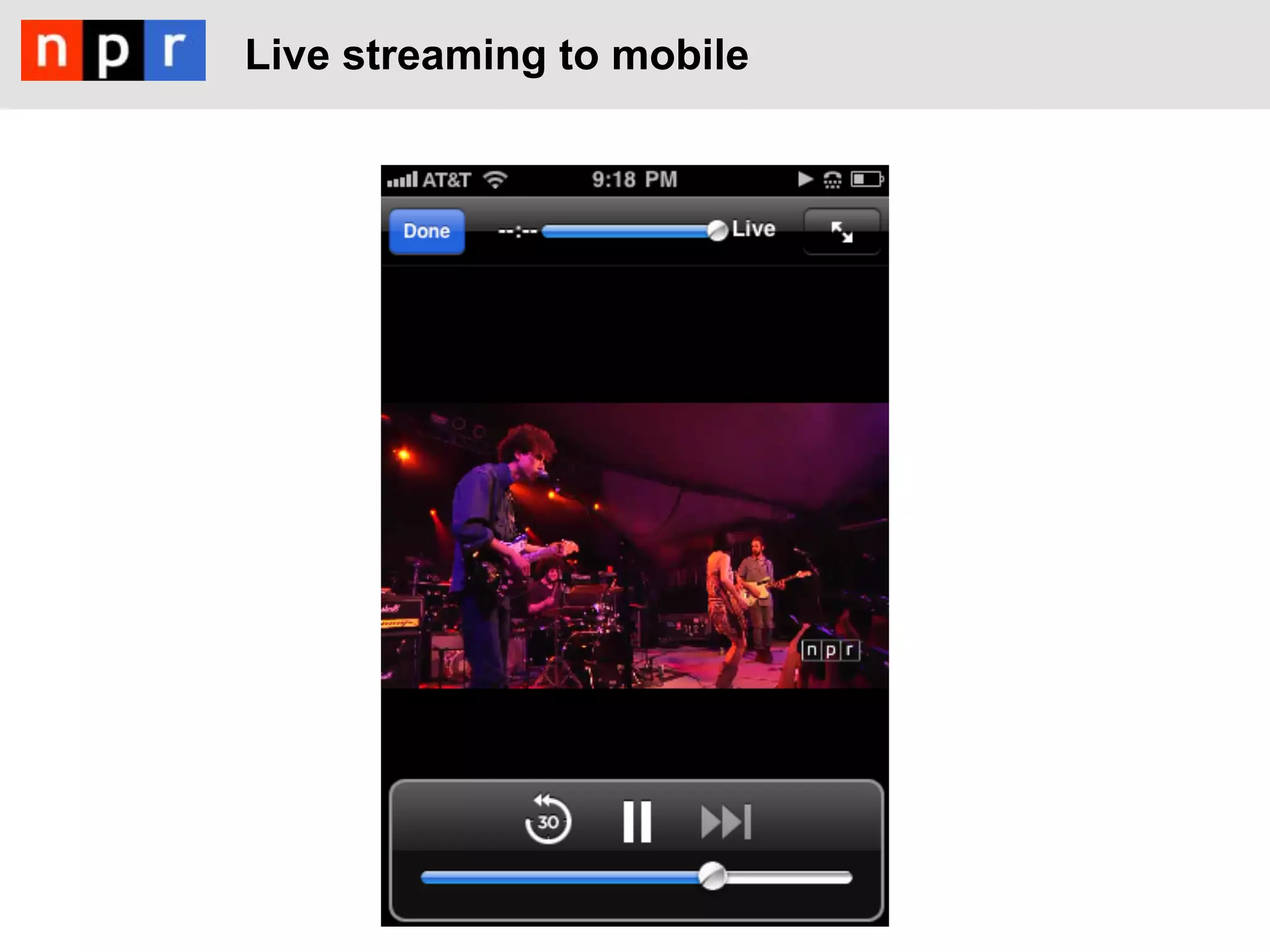 Live streaming to mobile
 