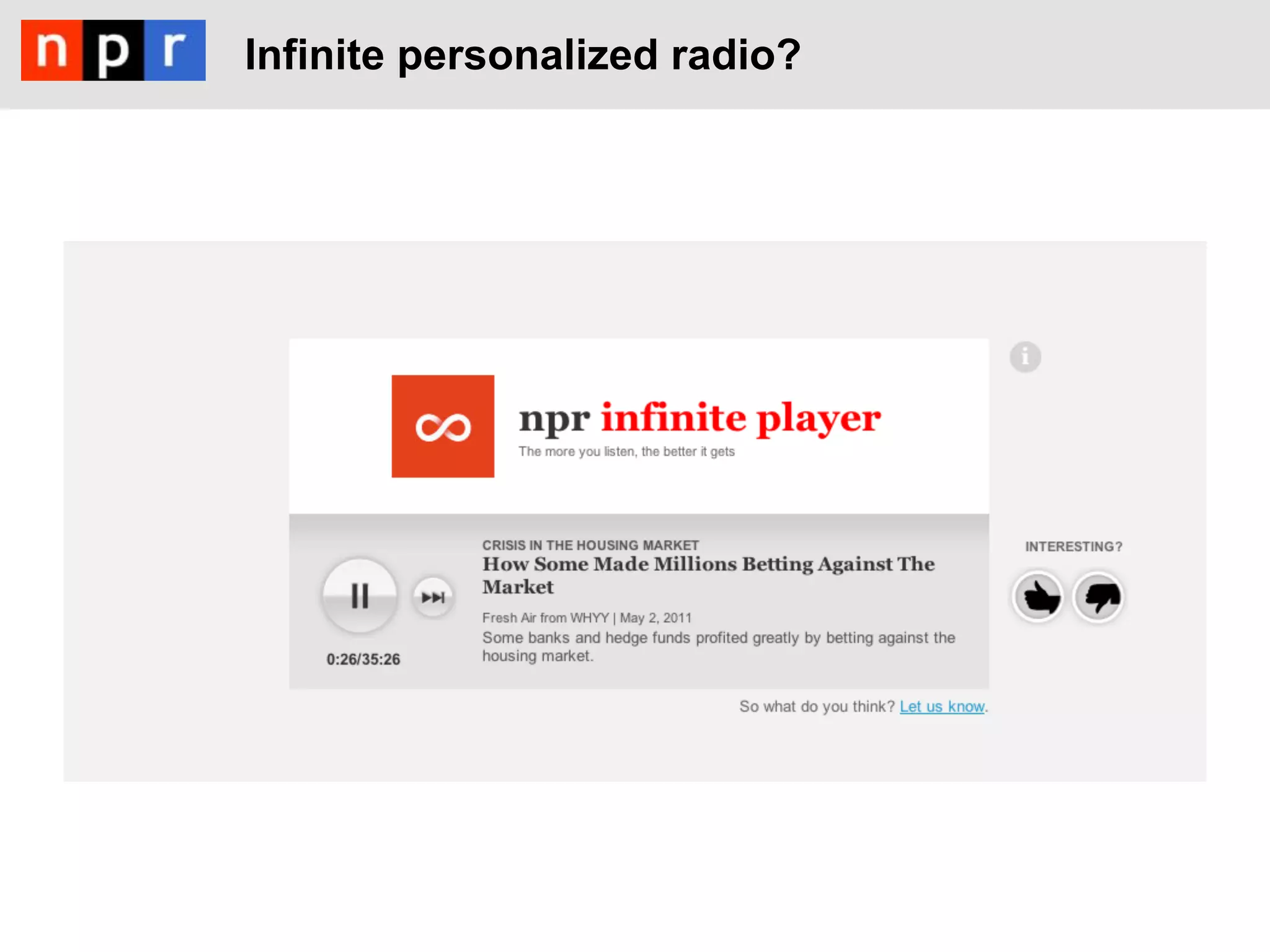 Infinite personalized radio?
 