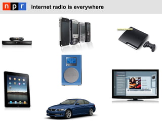 Internet radio is everywhere
 