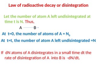 Radioactive Disintegration Radiochemistry Radioactivity PPT Class slide | PPTX