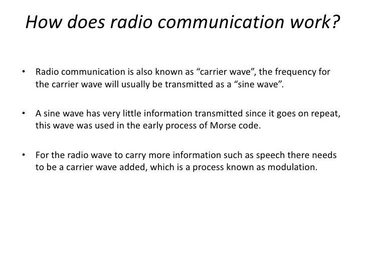 Radio communication and the mobile phone’