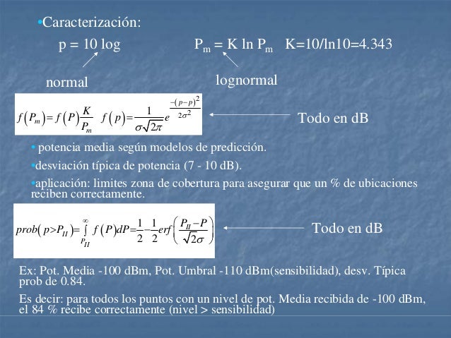 10 log ln10 movil Radiocomunicaciòn
