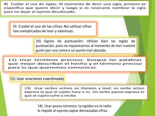 12) Usar oraciones coordinadas 
 