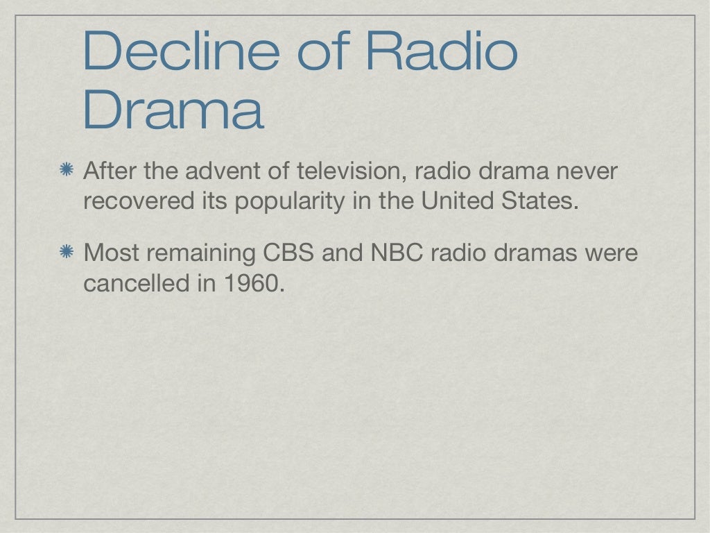 History of Radio Dramas