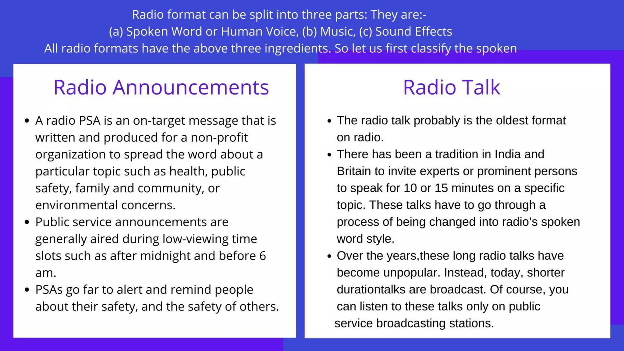 Different types of Radio Formats | PDF