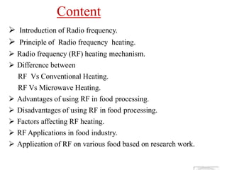 Radio frequency cooking | PPTX
