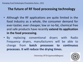 Radio frequency food processing technology | PPT