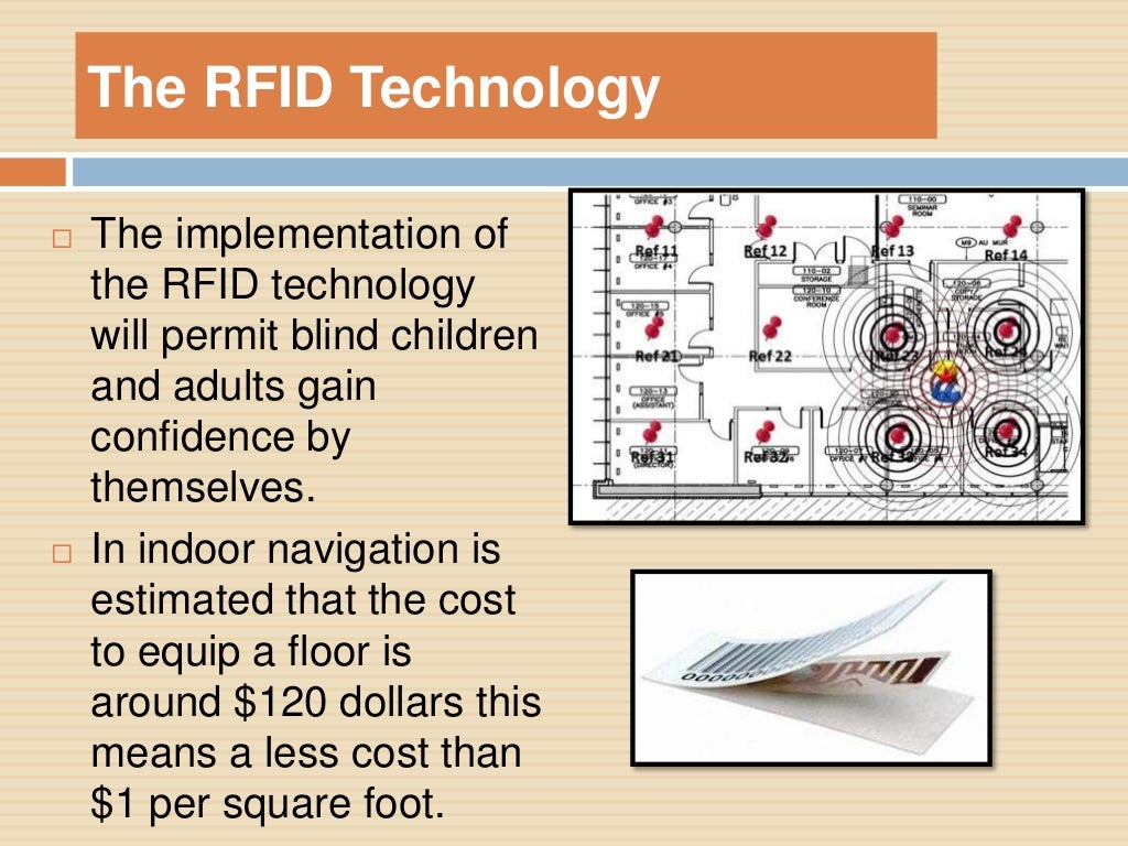 Radio frequency identification system for blind people