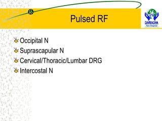 Radio Frequency Techniques in Pain Management | RFA, Pulsed RF, Cooled ...