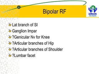 Genicular Rfa Bipolar Radio Frequency Techniques in Pain Management | RFA, Pulsed RF, Cooled ...