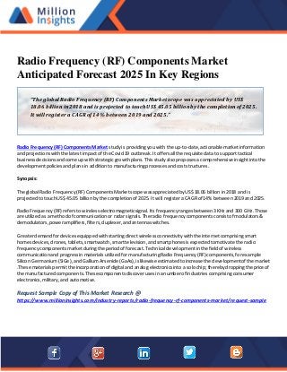Radio Frequency (RF) Components Market Anticipated Forecast 2025 In Key