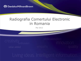 Radiografia Comertului Electronic
           in Romania
              Mai 2012
 