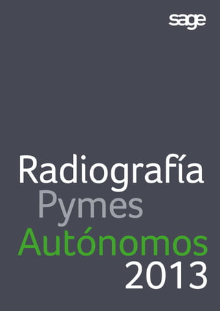 Radiografía
Pymes
Autónomos
2013
 