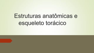 Estruturas anatômicas e
esqueleto torácico
 