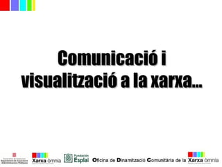 Comunicació iComunicació i
visualització a la xarxa...visualització a la xarxa...
 