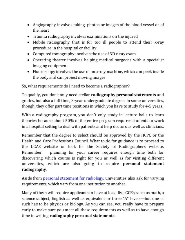 How to a Radiographer