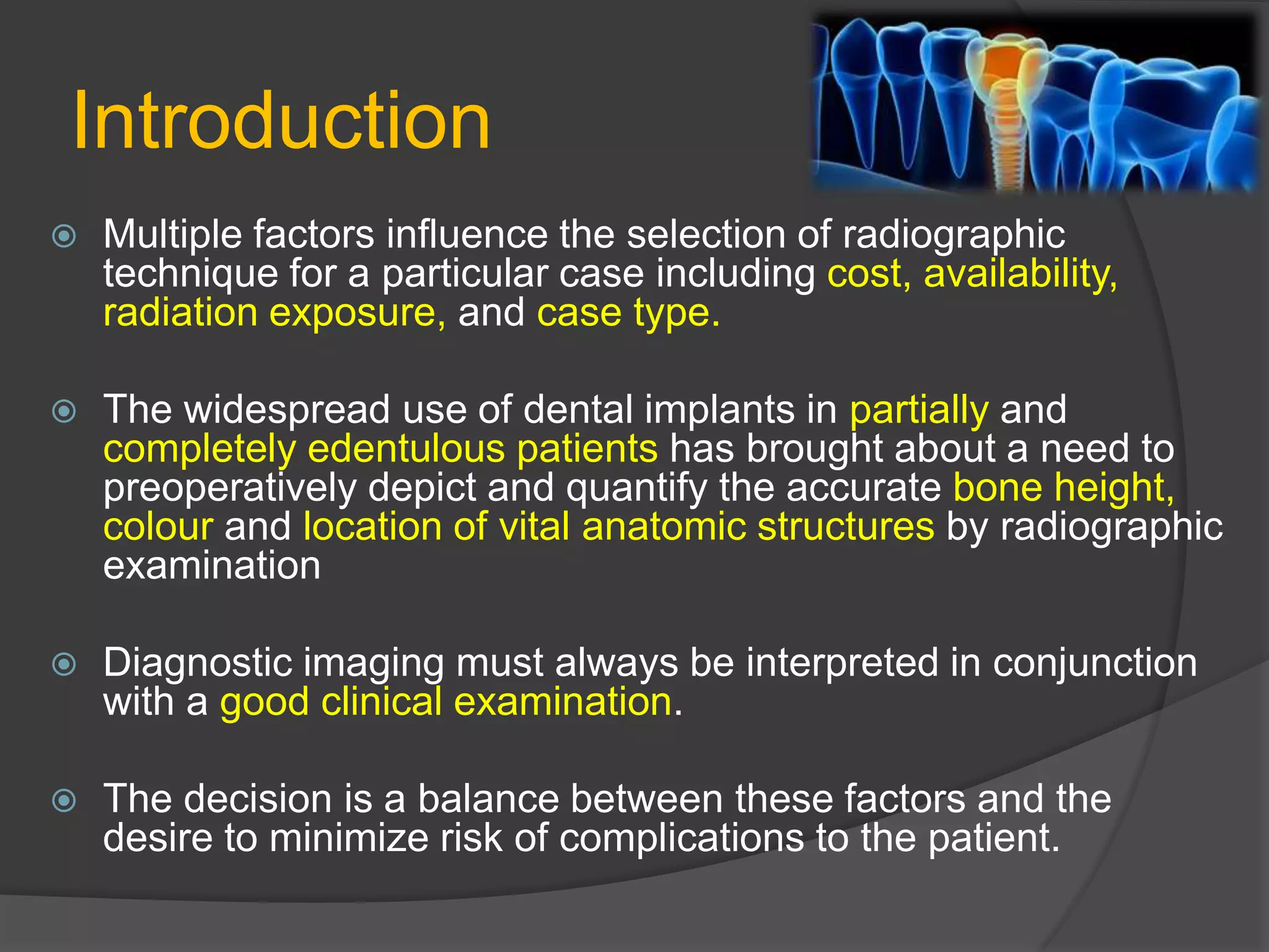 Goo Radiographic Features Examples Radiographic considerations in dental implants | PPTX