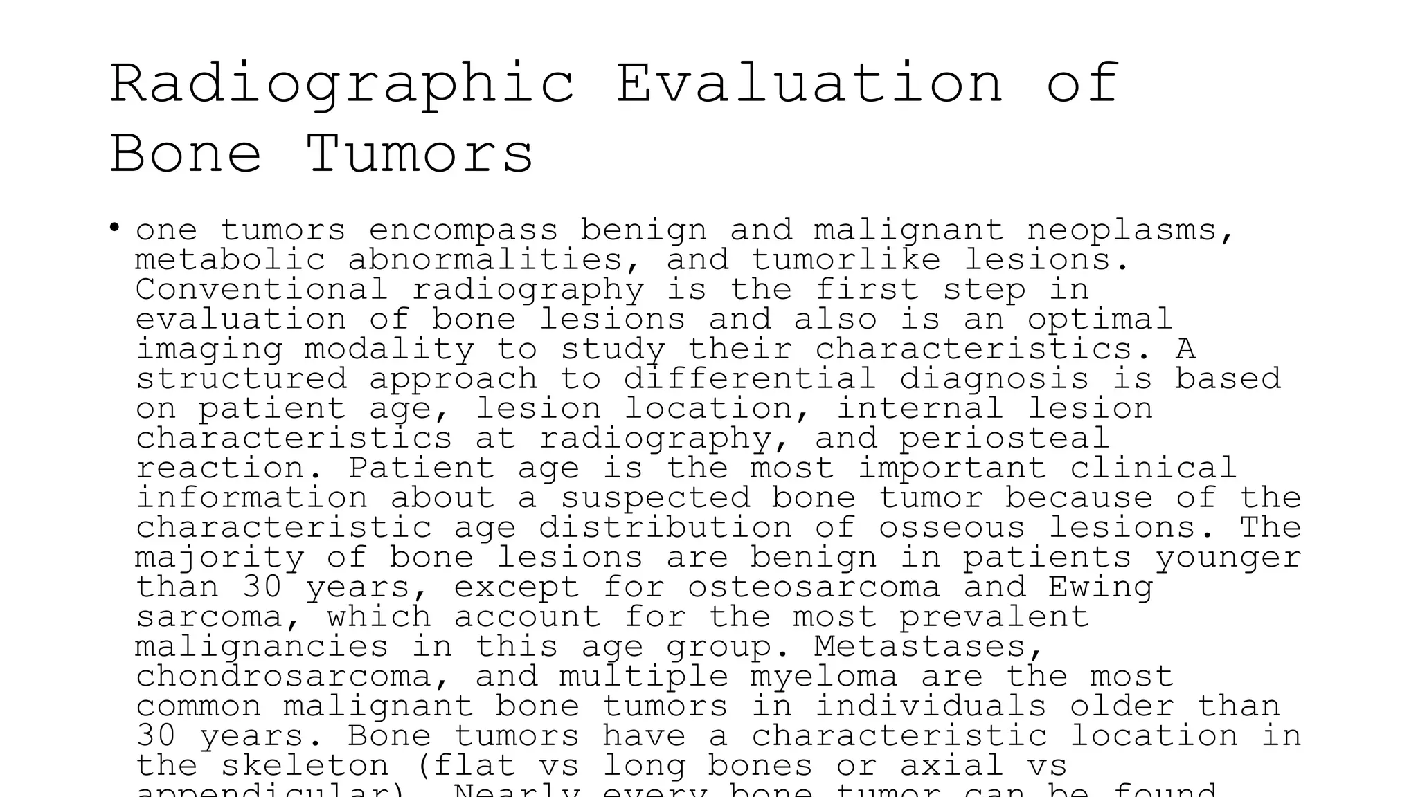 Radiographic Evaluation of Bone Tumors.pptx