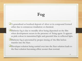 Film Fog In Radiography Radiographic Film Faultsand how they can be avoided | PPTX
