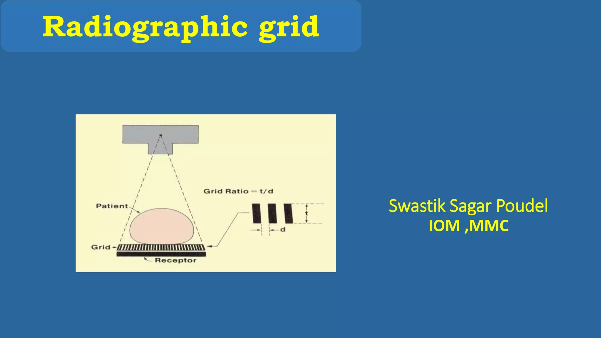 Radiographic grid Swastik PPT