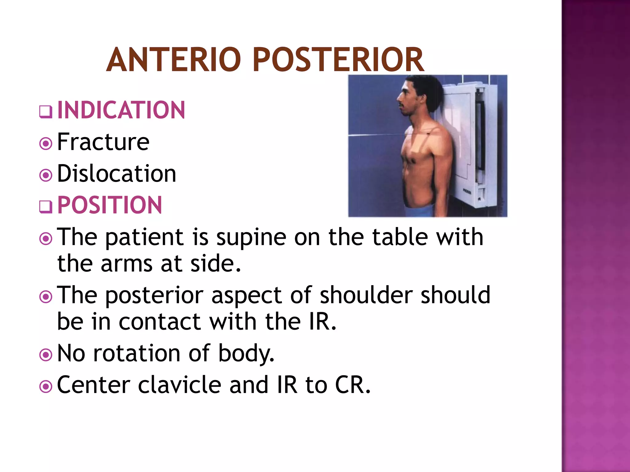 Shoulder Position Radiographic positioning of humerus and shoulder | PPTX