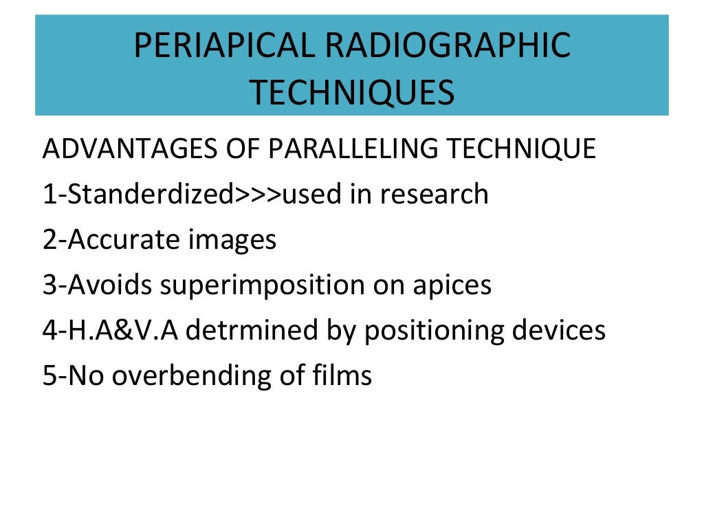 Radiographic techniques