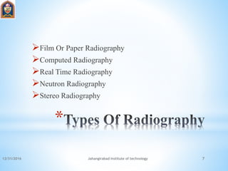 Radiographic testing | PPTX