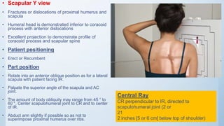 Transcapular View Positioning X ray views of shoulder joint and related structures | PPTX