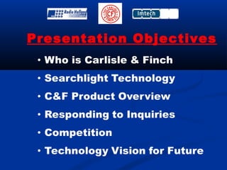 Presentation Objectives
 