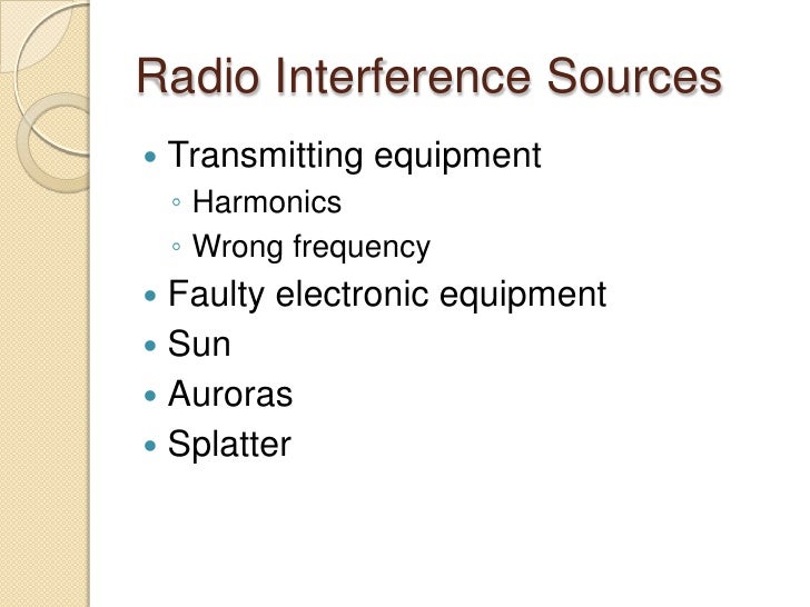 Radio interference