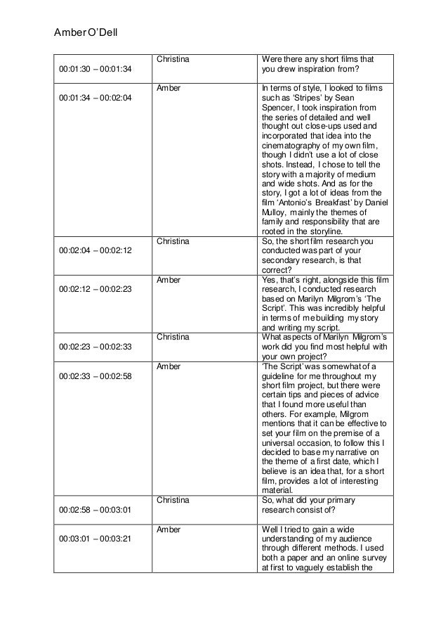 Radio interview script