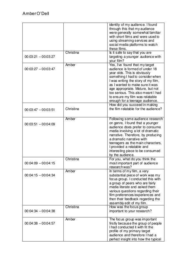 Radio interview script