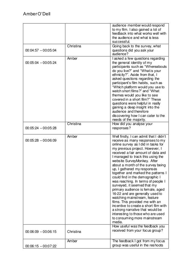 Radio interview script