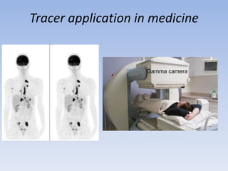 Tracer application in medicine
Gamma camera
 
