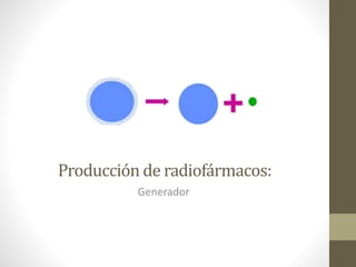 Producción de radiofármacos:
Generador
 