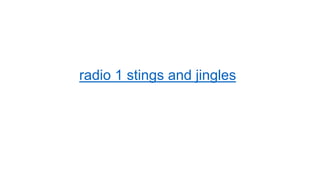 radio 1 stings and jingles
 