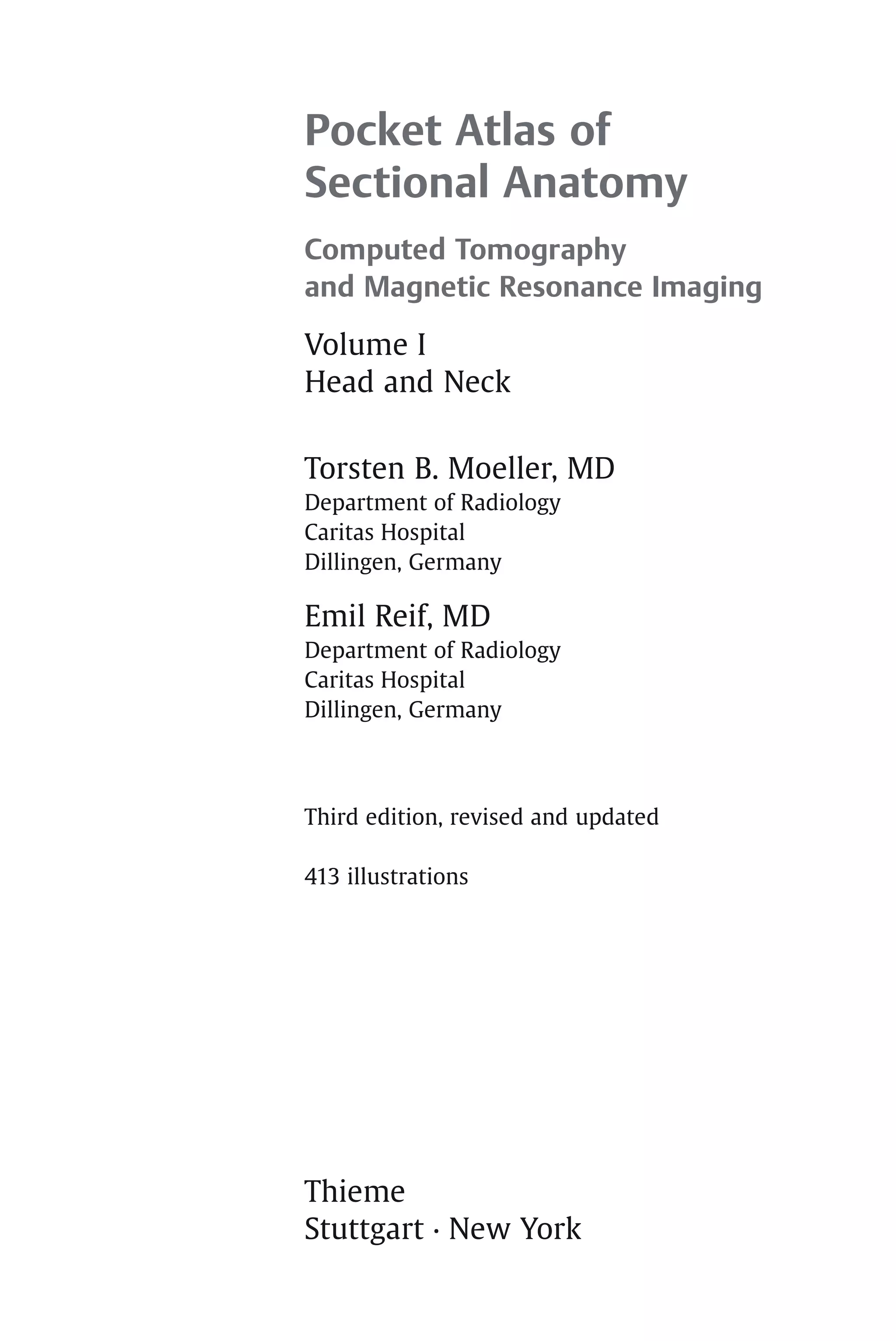 Pocket atlas of sectional anatomy Vol 1-2 | PDF