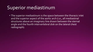 Radiological anatomy of mediastinum | PPTX