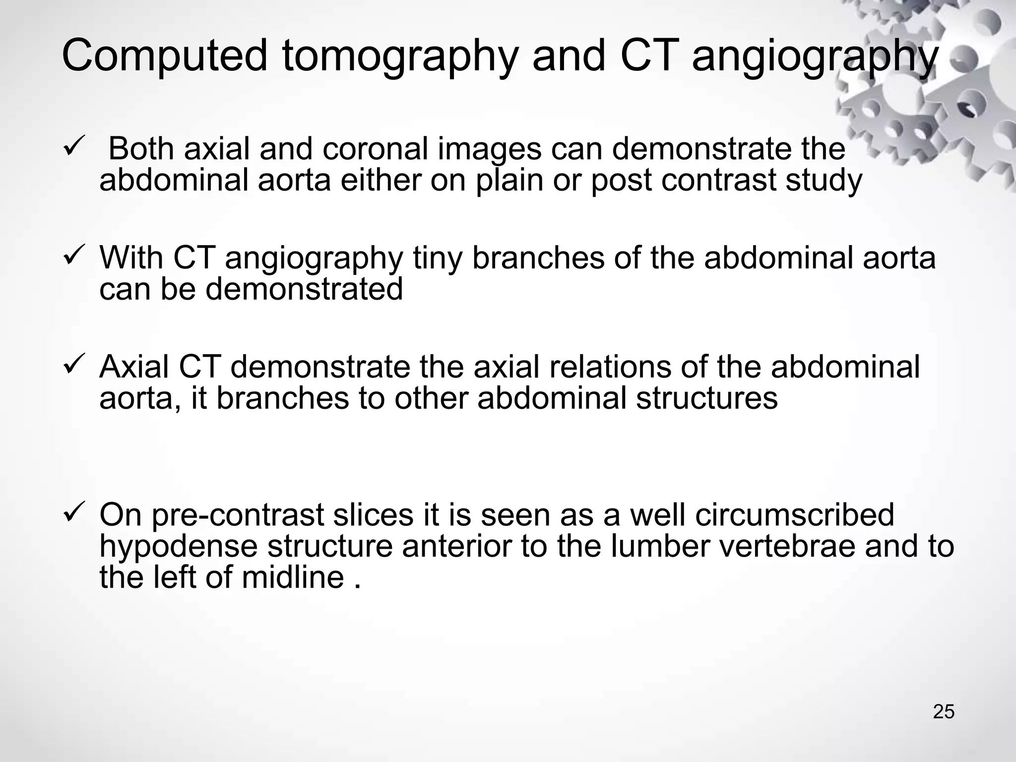 Radiological anatomy of the abdominal aorta | PPTX