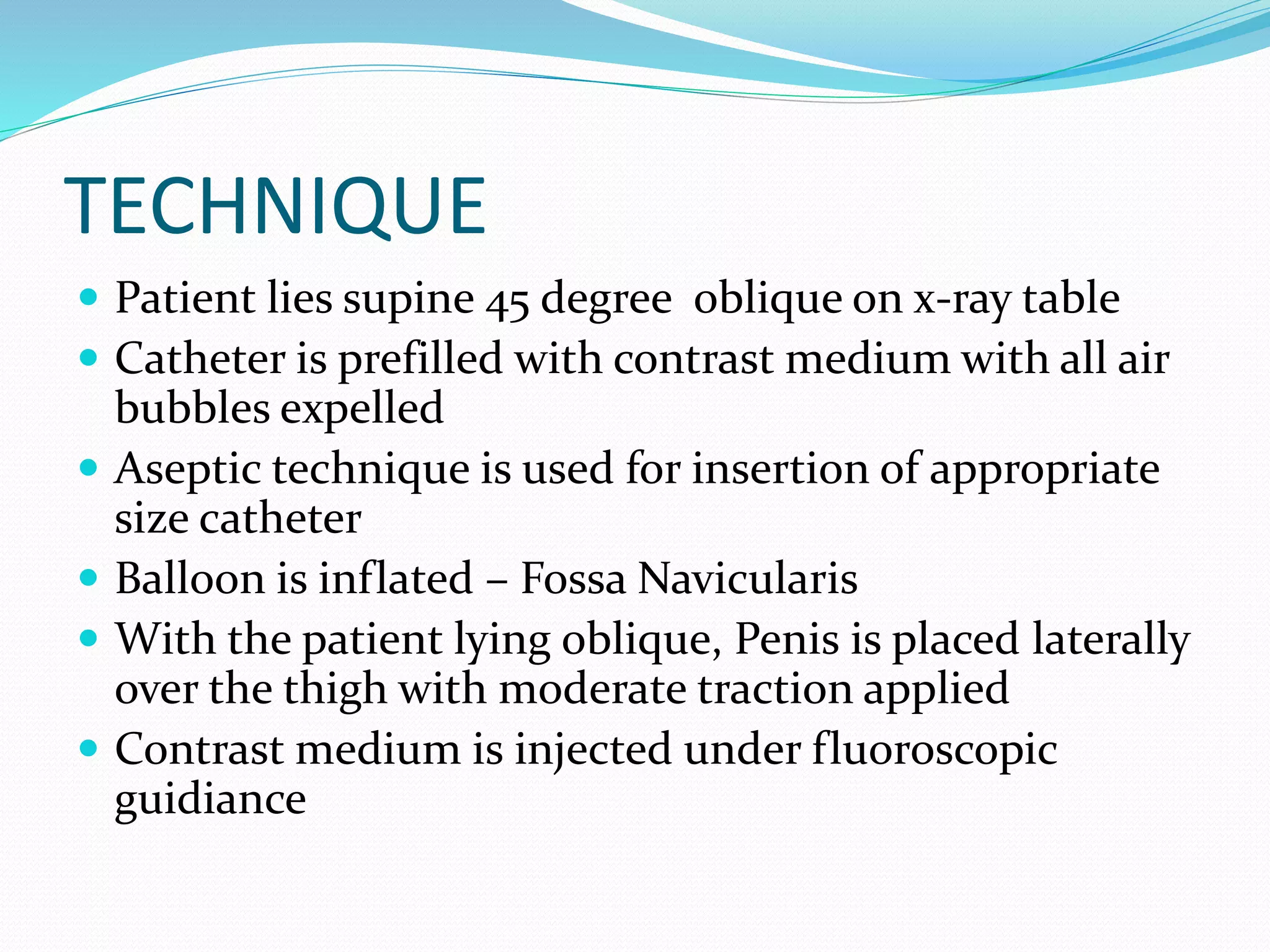 Radiological anatomy of the male urethra and techniques of imaging | PPTX
