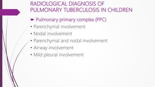 Radiological patterns, management of pediatric tb | PPTX