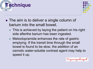 Bari Injection Radiological procedure of GI Tract 01 | PPTX