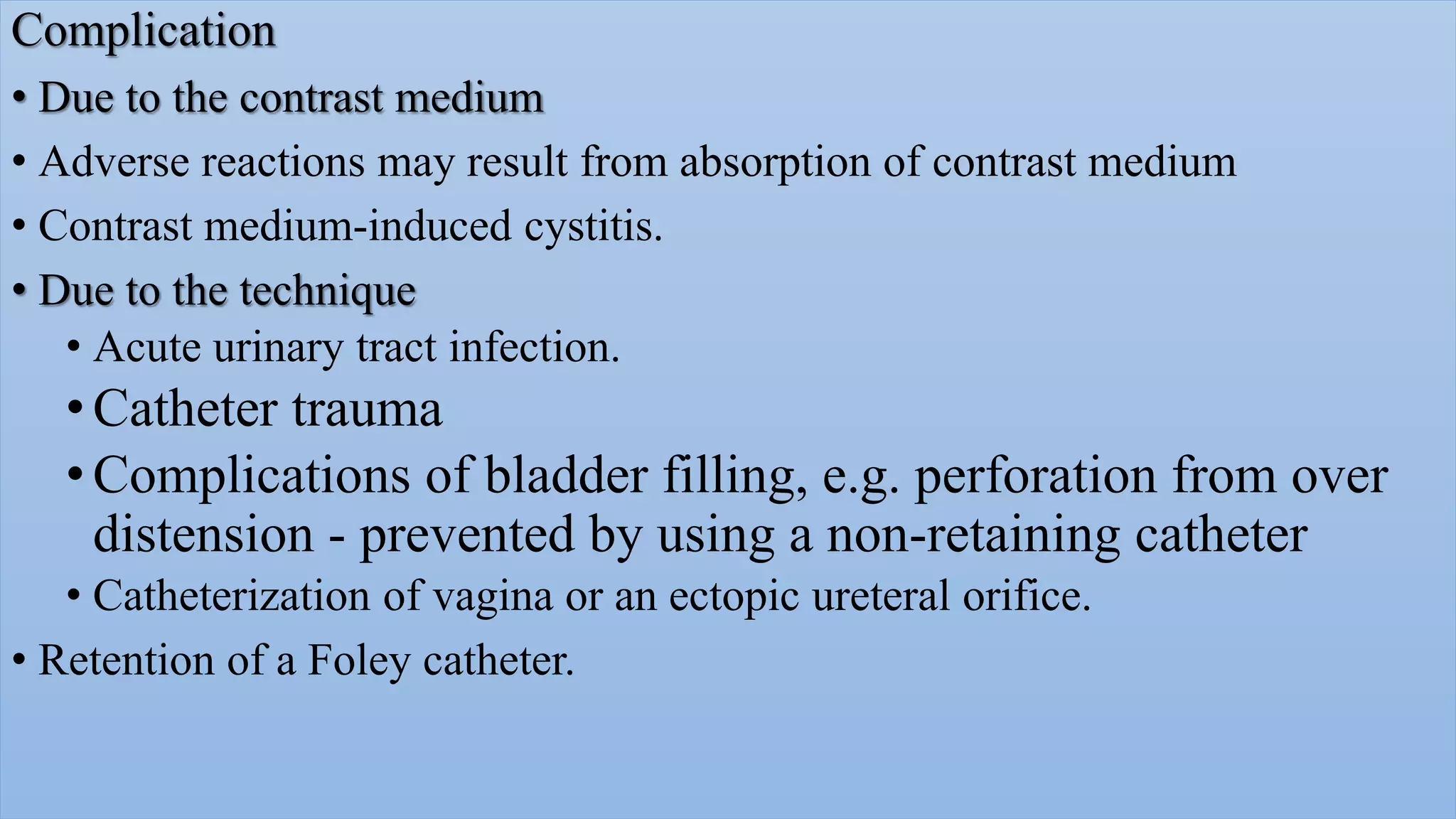 Radiological procedure of retrograde urethrography(rgu) and micturating ...