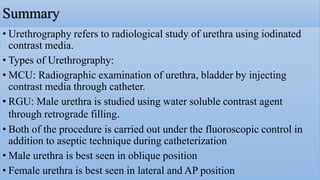 Radiological procedure of retrograde urethrography(rgu) and micturating ...