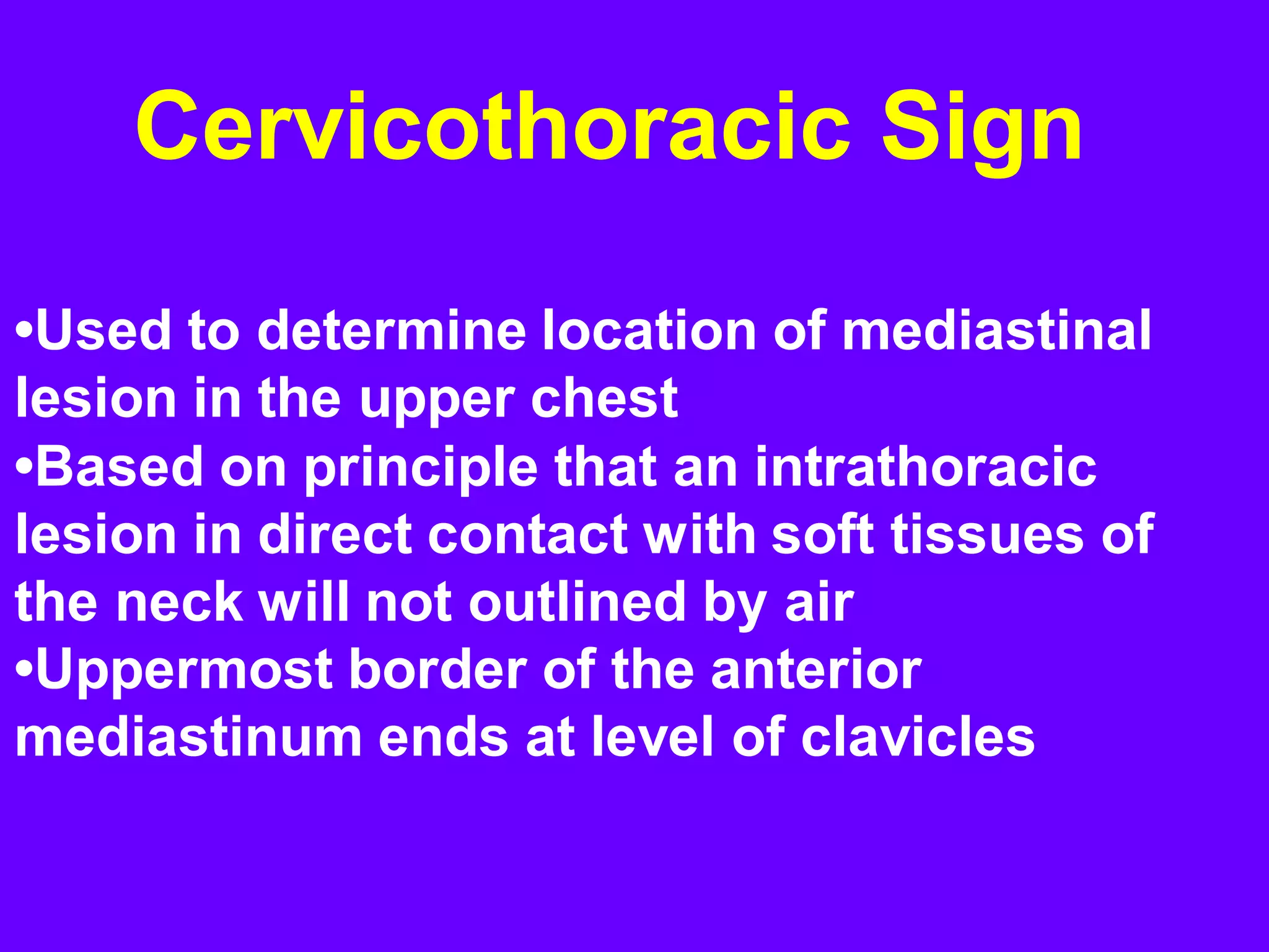 Stuart Sign Cervical Radiological signs in chest medicine part 2 | PDF