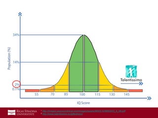 6
WAIS - IV
Which 3 of these pieces go together to
make this puzzle?
Which one of these goes here to
balance the scale?
1 http://images.pearsonclinical.com/images/assets/WAIS-IV/WAISIV2_6_08.pdf
2 http://www.talentissimo.eu/giftedness/
 